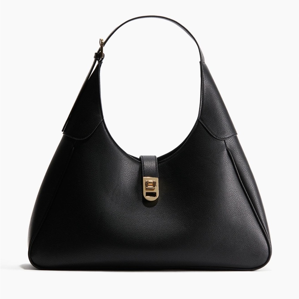 NWT H&M Black Leather Hobo Bag